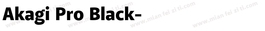Akagi Pro Black字体转换